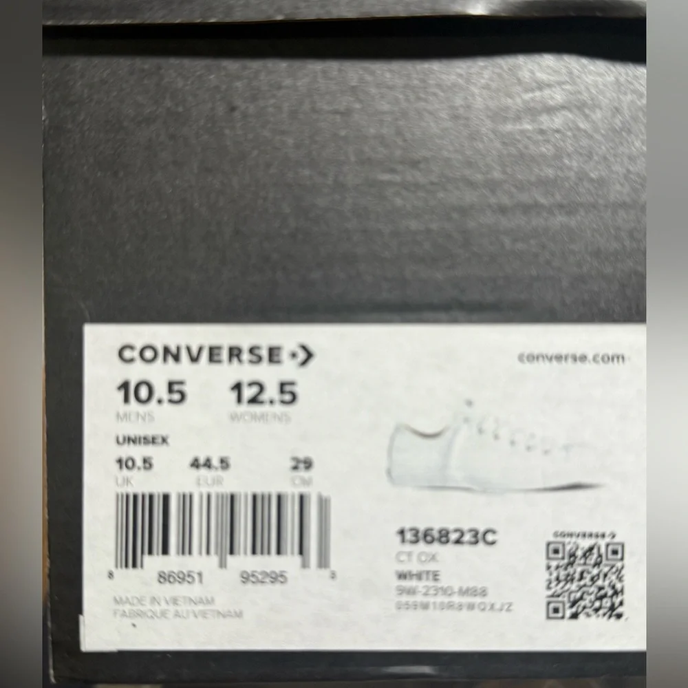 Converse White Canvas Sneakers Low-Top Classic - Picture 8 of 8